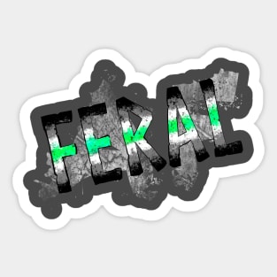 Feral Pride - Agender Sticker